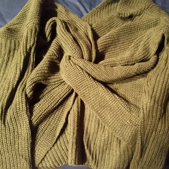 Ooh la luxe alex open back sweater olive green - Picture 5 of 6